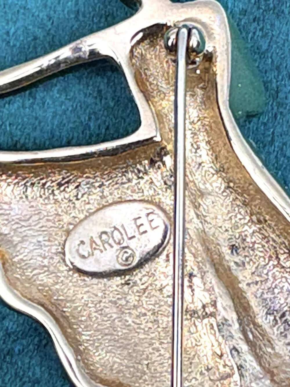 Vintage Carolee Signed Art Deco Style Figural Lady Brooch Pin